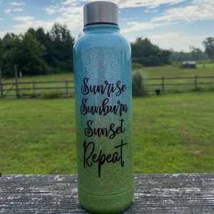 Sunrise Sunburn Sunset Repeat Glitter Bottle
